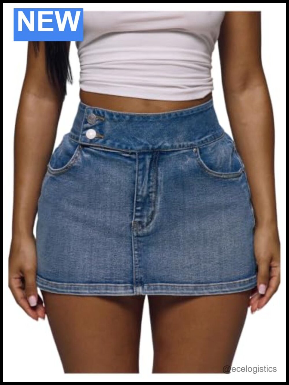 Y2K Low Rise Bodycon Jean Mini Skirt Denim
